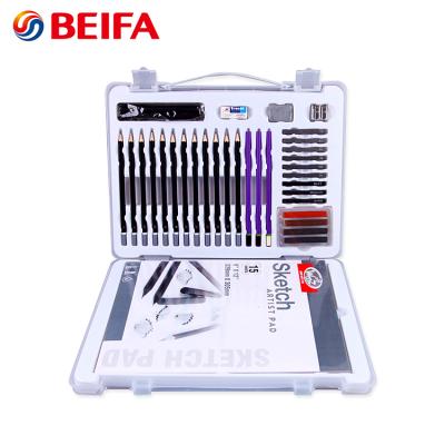 China Beifa Brand RST80039 Sketching Tools Professional Good Quality Hexagon Art Wooden Pencil Set for sale