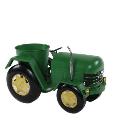 China Red CLASSIC Planter Farm Truck Metal Pickup Decor Truck Truck Christmas Decoration for sale