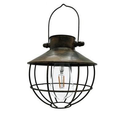 China Yard Garden Decorative Metal Hanging Light Led Solar Lantern for sale