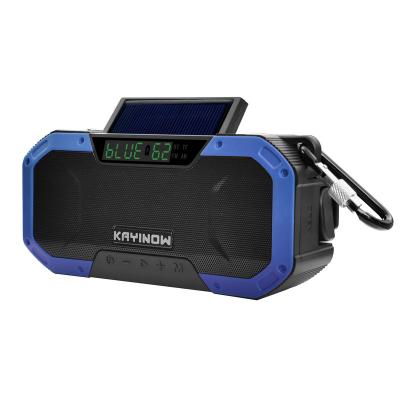 China FM Digital Portable Flashlight Digital Display Digital Display Power Bank 5000mAh Radio KAYINOW D580F Solar Charging Radio Speaker for sale