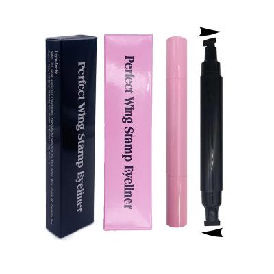 China Logo Double Head Wing Shape Waterproof Custom Private Liner Eye Stamp Low MOQ Winged Stamp Eyeliner Liquid Eyeliner for sale