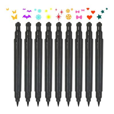 China Multi-shape Waterproof Tattoo Seal Eye Liner Pencil Eyeliner Makeup Set Sexy Black Eyelid Cosmetics Waterproof Stamp Liquid Winged Eyeliner for sale