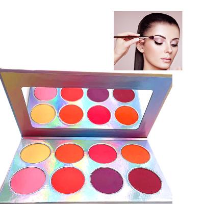 China High Dye Waterproof Private Label Long Lasting 8 Color Eye Makeup Bronzer Cosmetic Shimmer Matte Blush Highlighter Bar Eyeshadow Pans for sale