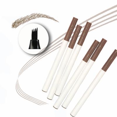 China Liquid Makeup Pen Eyebrow Microblading Pencil With Sample New Fork 3D Tip Waterproof Free Waterproof Eyebrow Tattoo for sale