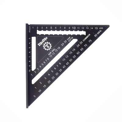 China Metric 18cm Aluminum Attic Triangle Ruler Carpentry Gear Square Square for sale