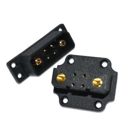 China Model Battery Connector Brass Gold Plated Terminals Precision Injection Polyamide 66 Male And Female End Aircraft Model Connector for sale