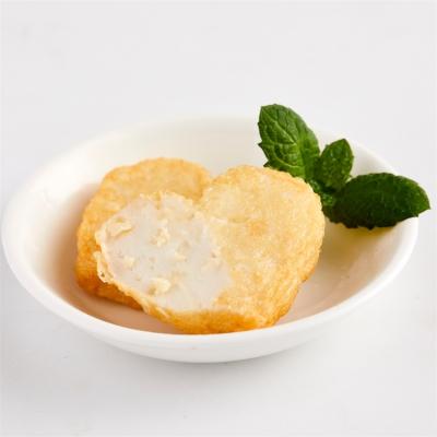 China 2022 Cod Sugar Free Tofu Cheese Heart Shape Surimi Frozen Fish Cake for sale