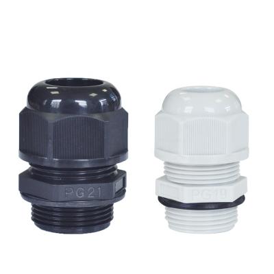 China Nylon PG Cable Gland IP68 Nylon Waterproof Plastic Flexible Cable Gland Size for sale