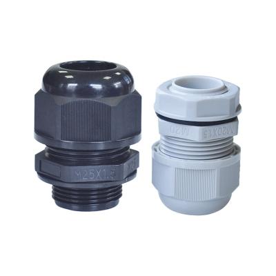 China IP68 Nylon Metric Nylon Waterproof Plastic Cable Gland PVC Stuffing Cable Gland Size M for sale