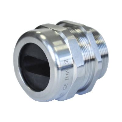 China IP68 Stainless Steel Flat Hole Stainless Steel Cable Gland Metal Tracing Flat Cable Gland for sale