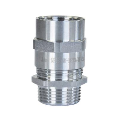 China Stainless Steel NPT Wire Connection Pipe Flexible Waterproof Stainless Steel Cable Gland for sale