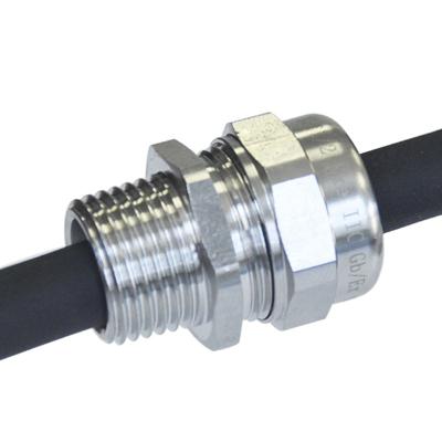 China Stainless Steel NPT Wire Stainless Steel Cable Gland Explosion Proof Waterproof Metal Cable Connector ATEX for sale