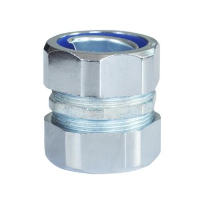 China Self Fixing Zinc Alloy Metal Pipe Connector DGJ Plastic Coated Conduit Connector for sale