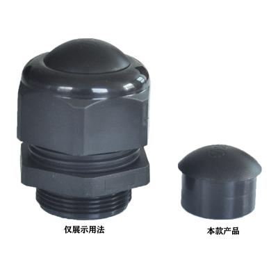 China Nylon Dust Gland Plug Black Hemispherical Cable Plug for sale