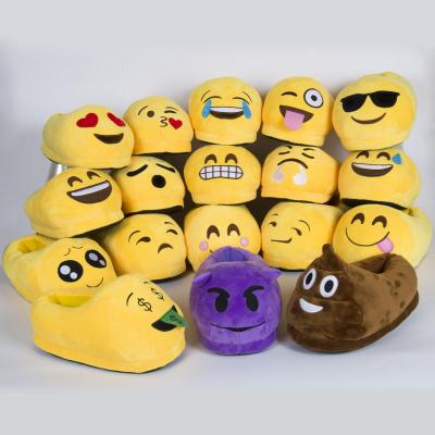 China Wholesale fashion trend factory slippers expression cotton shoes plush slippers custom cartoon emojied soft home slippers for sale