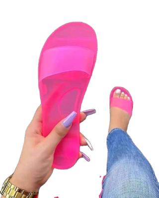 China New Arrivals 2021 Slip On Sandals Jelly Shoes Ladies Woman Flat Clear Shoes Summer Women Sandals Anti-odor Fashion for sale