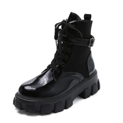 China New Fashion Waterfall Platform Black Fur Work Boots High Quality Anti-slippery Safe Sable Women Rubber Boots for sale