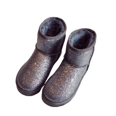 China Size Increasing Women Winter Sequin Glitter Sparkle Fashion Faux Fur Bling Bling Warm Ladies Snow Boots Wholesale Women for sale