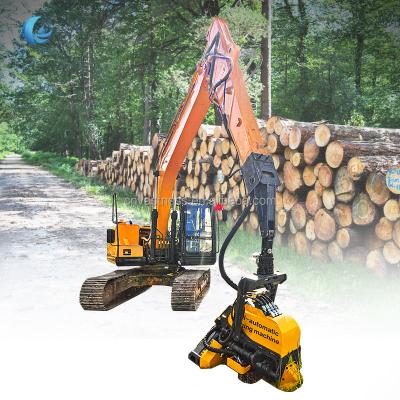 China Cutting the best logging tree harvester forestry equipment wooden log forestry cutting machine tree with grab log grab saw for sale