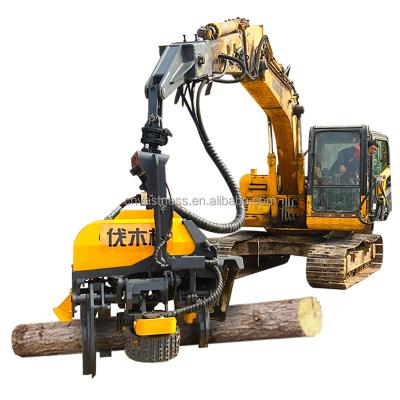 China Cutting Forestry Wood Log Forestry Automatic Tree Cutting Equipment Large Trees Wood Cutting Machine With Grab Log Grab Saw for sale