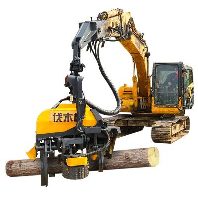 China Cutting Forestry Wood Log Forestry Tree Harvesting Equipment Tree Branch Cutter Excavator Attachment Automatic for sale