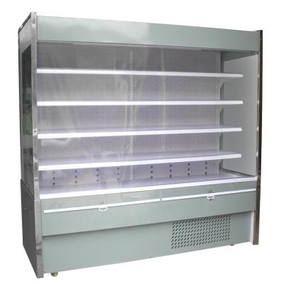 China Double-temperature commercial cooler fruit display freezer air fridge vegetable display refrigerator for sale