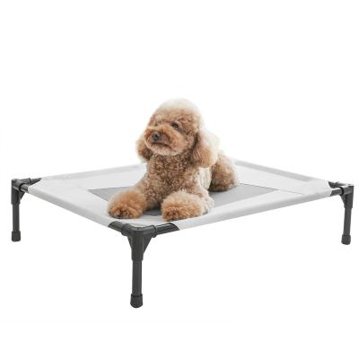 China Eco-friendly Portable Outdoor Travel Pet Bed With Moisture-proof Frame Mesh Raised Elevated Breathable Pet Dog Bed for sale