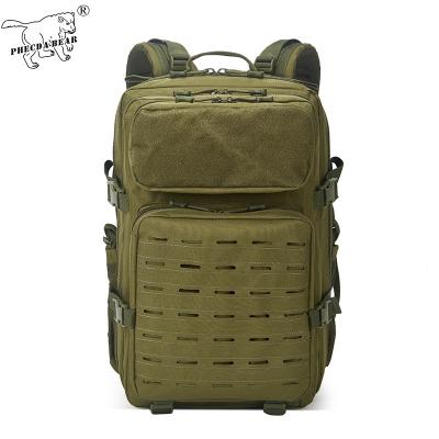 China Tianji Outdoor 45L Waterproof Laser Cut MOLLE Assault Three Day Backpack Laptop Backpack Olive EDC Camping Tactical Backpack for sale