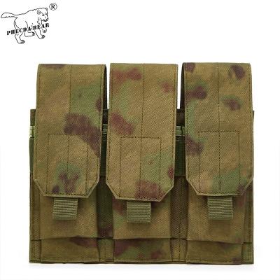 China MOLLE System PHECD BEAR 900D Russia EMR FG Camouflage Triple Tactical Utility Pouch 5.56mm Survival Outdoor Pouch for sale