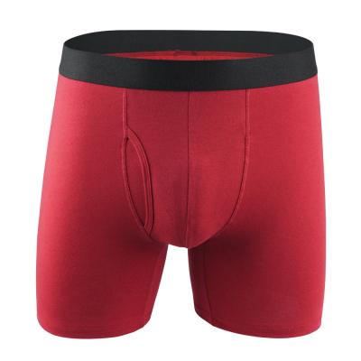 China Solid Color Breathable High Rise Boxer Shorts Mens Briefs Mens Underwear Boxer Shorts for sale