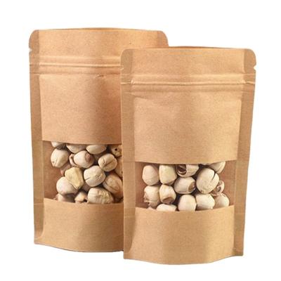 China Factory Made Recycled Materials China Stock Cheap Laminated Small Brown Kraft Coffee Tea Food Bag Paper for sale