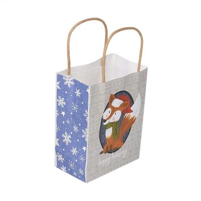 China Wholesale Custom Handmade With Print Logo Good Quality Cheap Gift Thank You Paper Bag With Handles for sale