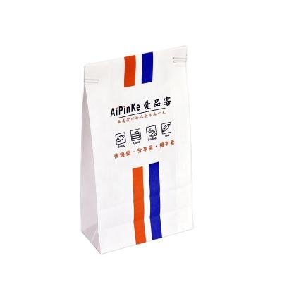 China Factory Manufacture Disposable Bakery Food Printed White Paper Bakery Packaging Bread Packaging Bags for sale