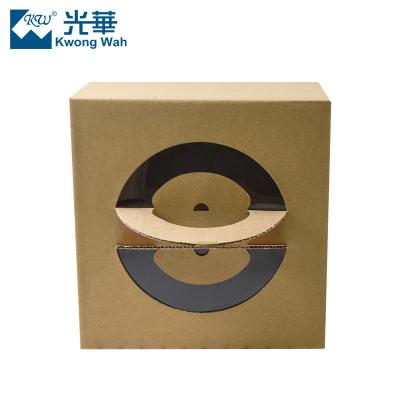 China Wholesale Custom Recyclable Logo Kraft Paper Cake Box Transparent Cake Box With Window for sale