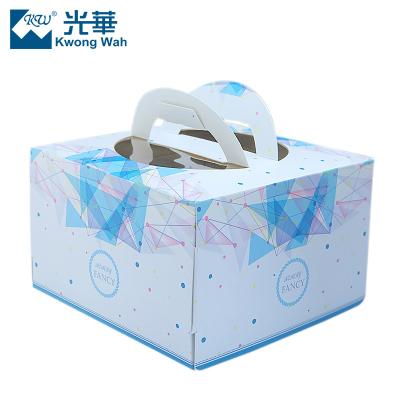 China KW208 China Recyclable Hot Selling Custom Paper Cake Boxes With Handle Wholesale for sale