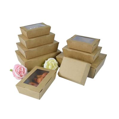 China Wholesale Recyclable Take Out Food Container Box Packaging Custom Paper Take Out Lunch Boxes for sale