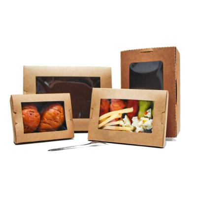 China Customized Recyclable Printed Eco - Friendly Biodegradable Food Box Paper Packaging Takeout Box for sale