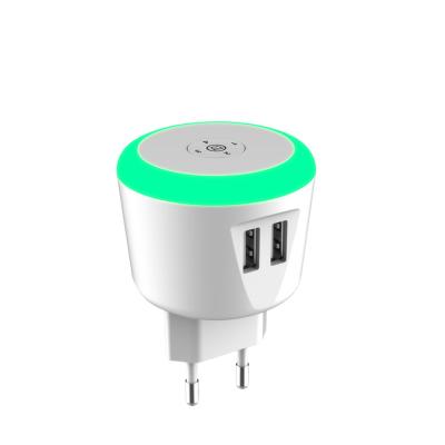 China Timer Control With Free Shipping LED Light Travel Charger Inductive USB Charging Dual Timer Control Smart Travel Charger Dual Timer Control iPhone Samsung Xiaomi Cell Phone Charger for sale