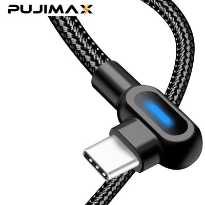 China 5V 2A PUJIMAX USB Type-C Fast Charging 90 Degree USB C Cable Data Attach For Samsung Data Line for sale