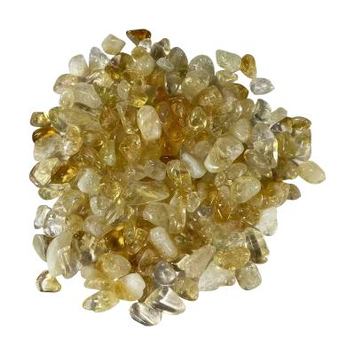 China Crystals From Europe Sell Crystal Chips Natural Yellow Citrine Gravels Wholesale Bulk High Quality Small Tumble Stones Crystals Healing Stones for sale