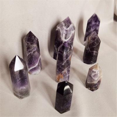 China New Coming China Products 5-10cm Hand Cut Crystal Amethyst Point And Rounds Natural for sale