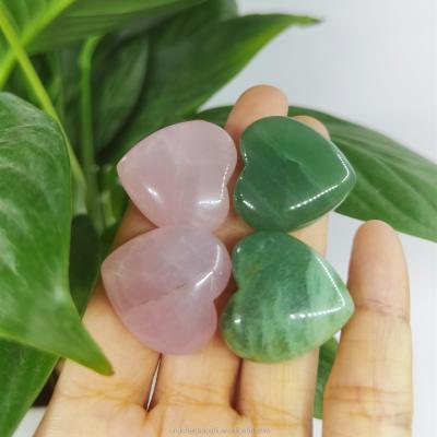 China Europe 1 Inch Crystal Carved Polished Various Natural Materials Mini Crystal Hearts For Love And Gifts for sale