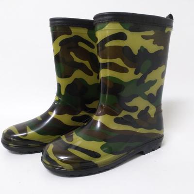 China Recyclable Kids Camouflage PVC Rain Boots for sale