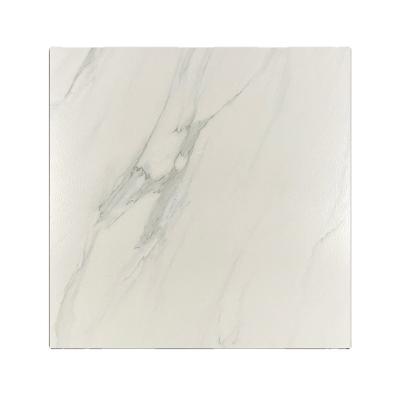 China Carrara Modern Glossy White Tiles 600*600mm Porcelain Floor Flooring for sale