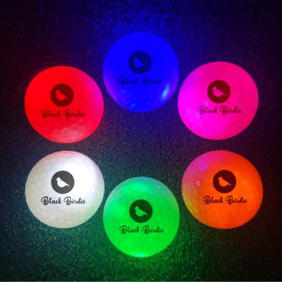 China Golf Play Golf Ball Lead 2021 High Quality Customs Glow In The Dark Glowing Gift Ball for sale