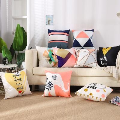 China Custom Printed Decorative PORTABLE Christmas Pillow Case Cushion Cover For Sofa for sale