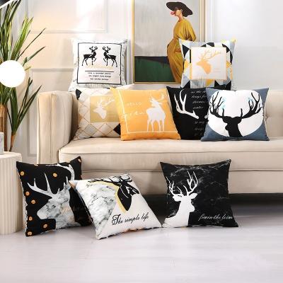 China Custom Printed PORTABLE Christmas Tile Case Decorative Cushion Covers 18x18 Inch for sale