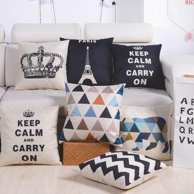 China PORTABLE factory wholesale printing sofa cushion pillow cover sofa pillow cover for sale