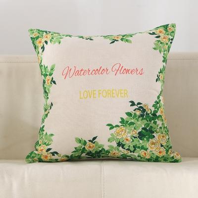 China PORTABLE Flower Home Decoration Pillow Sofa Pillow and Letter Printing Cushion Cover for sale