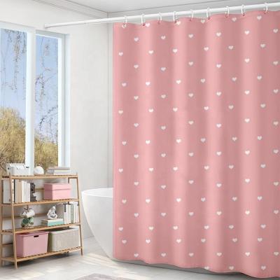 China Wholesale Cheap Stocked Polyester 3d Printing Hook Bathroom Shower Curtain for sale